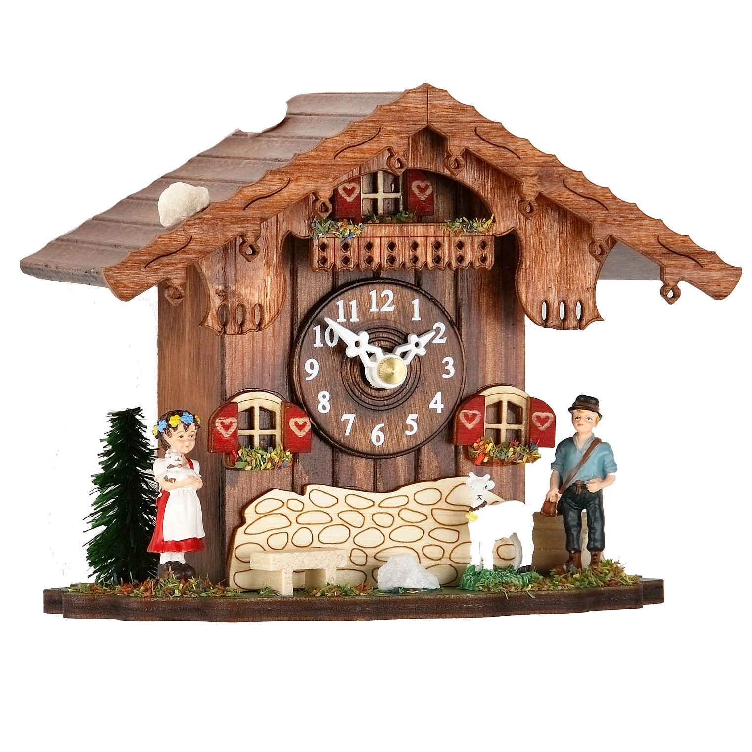 Tischuhr mit Quarzwerk und Kuckuckruf TU 084 Q NEU